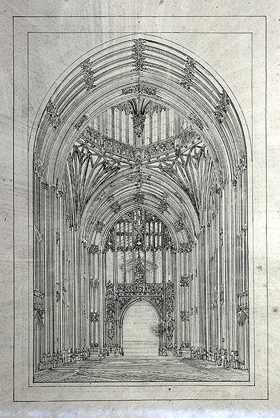 Entrance to the House of Lords, from a folder of New Palace of Westminster drawings by Charles Barry