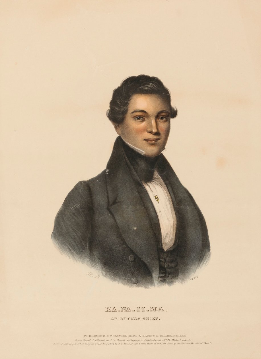 KA-NA-PI-MA, an Ottawa Chief, from History of the Indian Tribes of North America by Charles Bird King