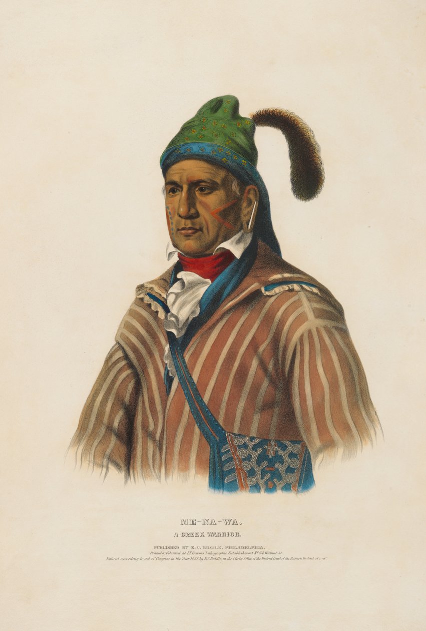 Me-na-wa - A Creek Warrior by Charles Bird King