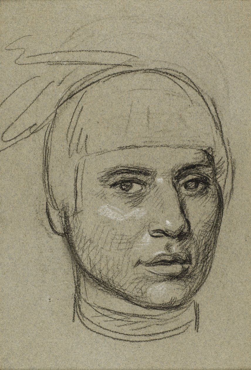 Study for a Portrait of No-Tin (Wind), an Ojibwe Leader by Charles Bird King