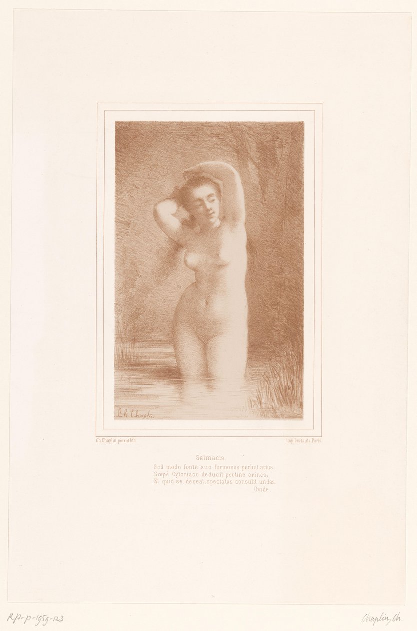 Water Nymph Salmacis Tying Her Hair by Charles Chaplin