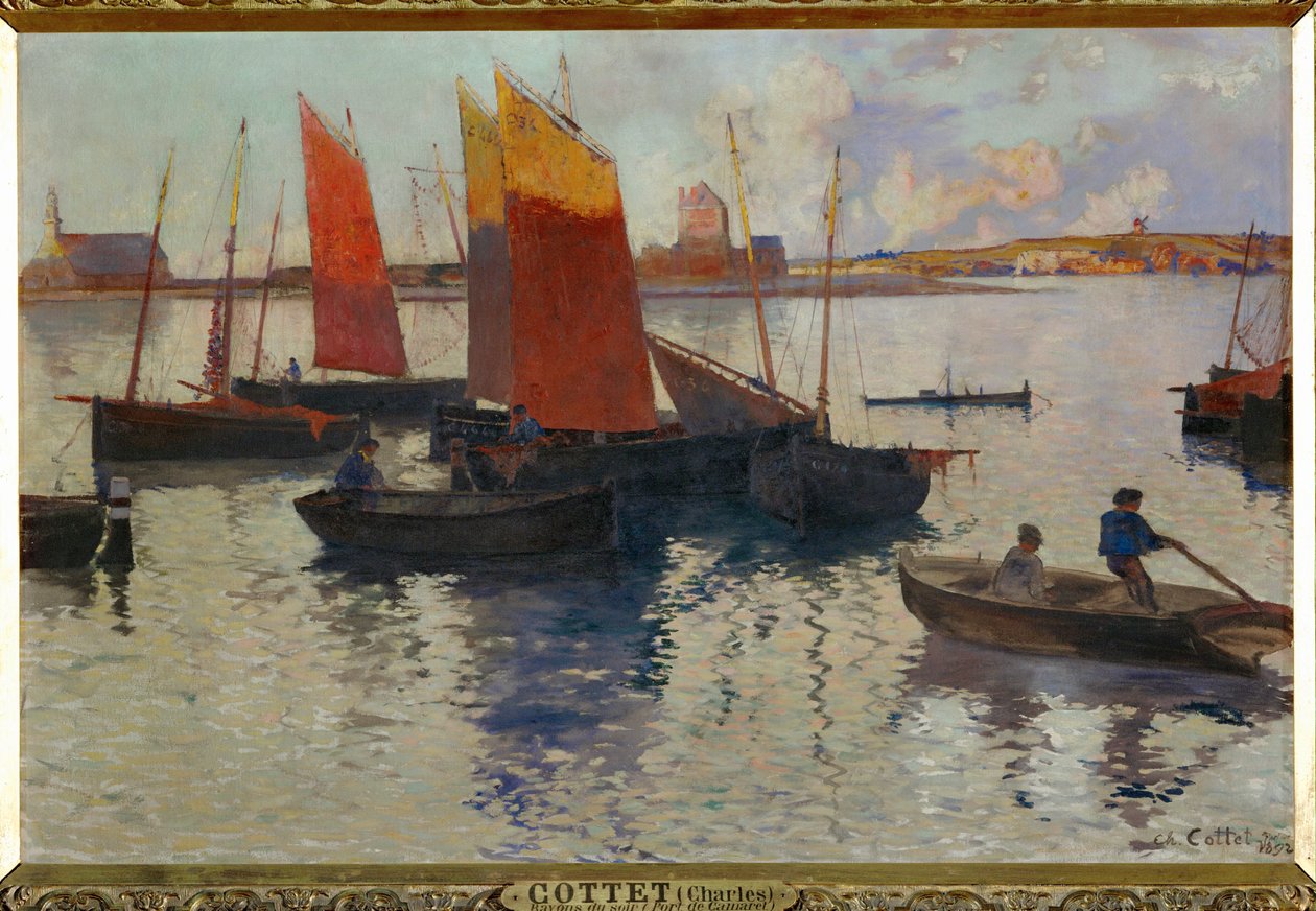 Evening Light, Harbour of Camaret by Charles Cottet