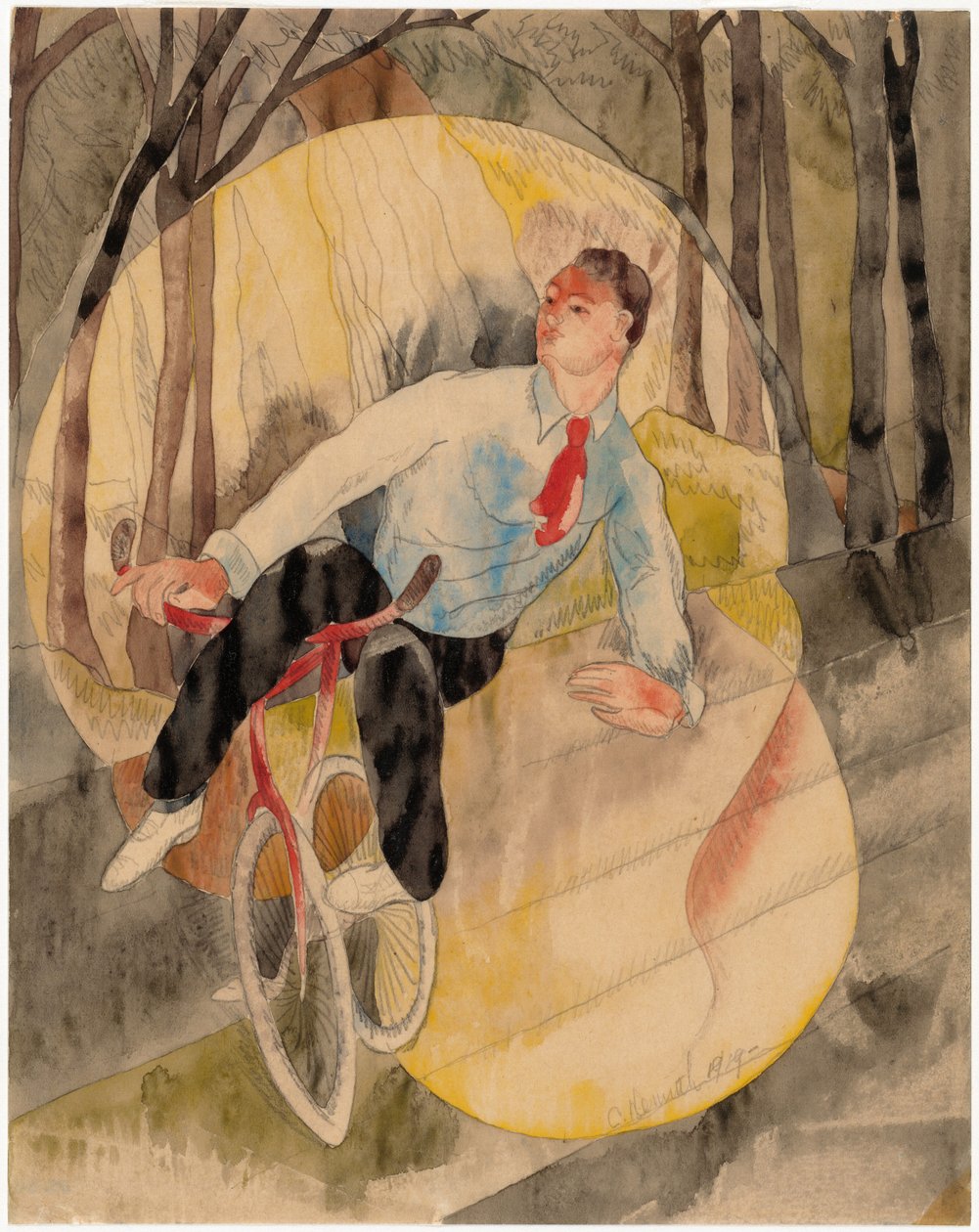 In Vaudeville, the Bicycle Rider by Charles Demuth