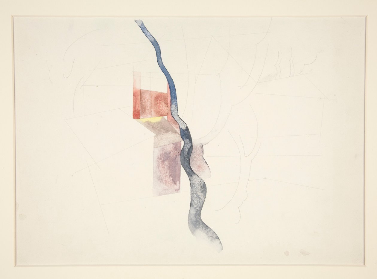 Tree Abstraction (probably study for Red Chimneys, 1918?) by Charles Demuth