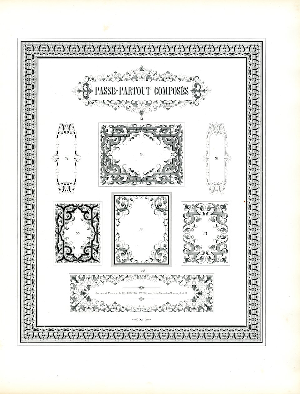 Composite Frames and Decorative Borders by Charles Derriey
