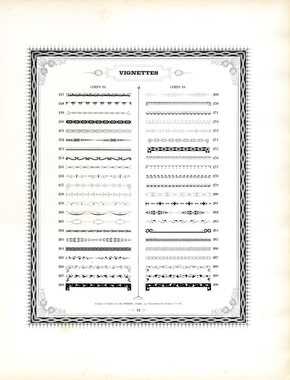 Continuation of Ornamental Borders and Vignettes by Charles Derriey