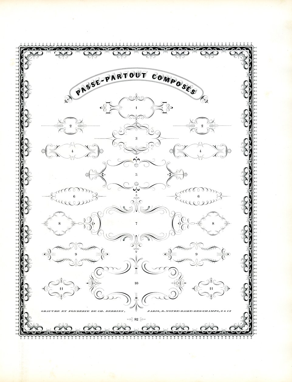 Decorative Cartouche Series by Charles Derriey