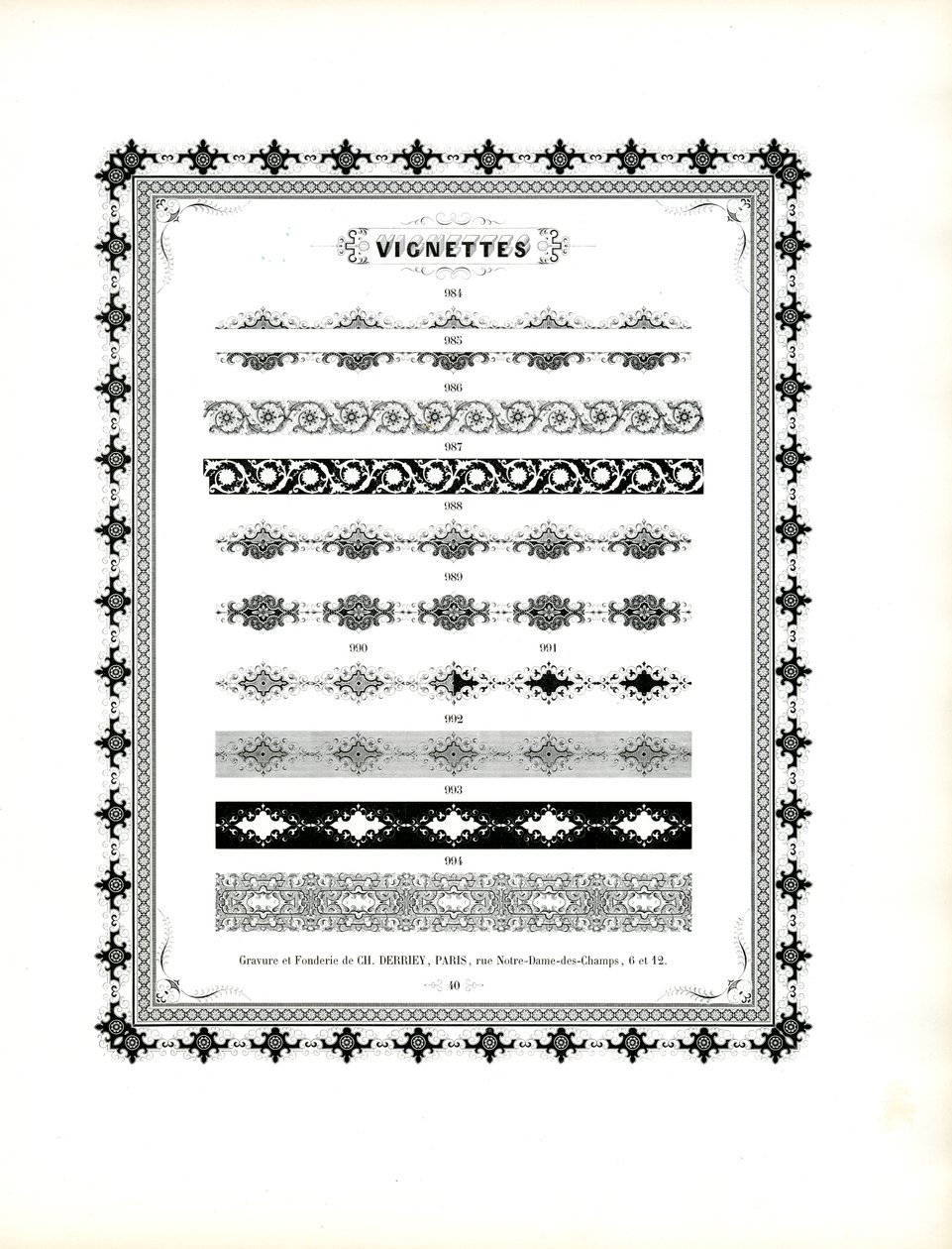 Floral Decorative Bands and Ornamental Borders by Charles Derriey