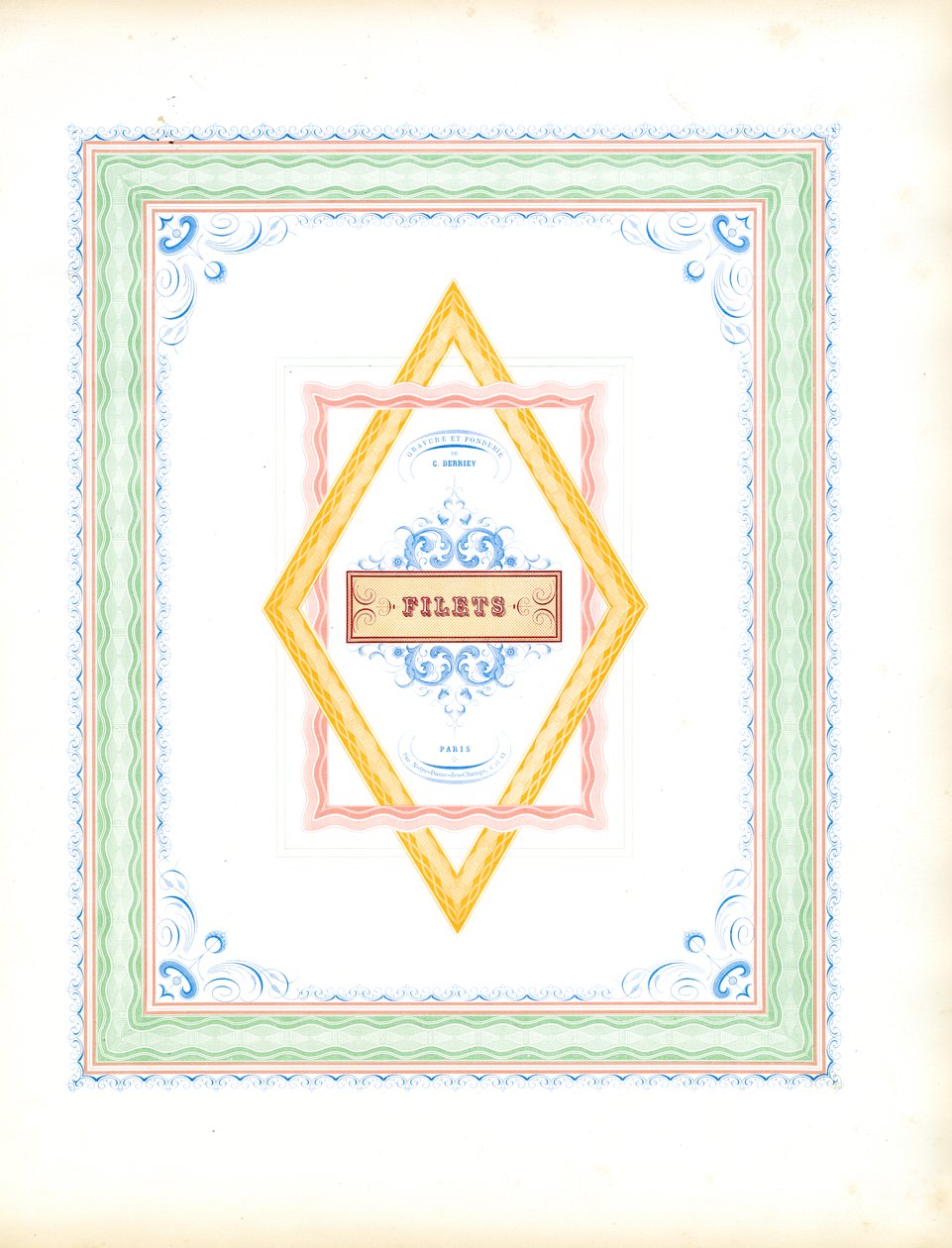 Multicolored Decorative Borders by Charles Derriey