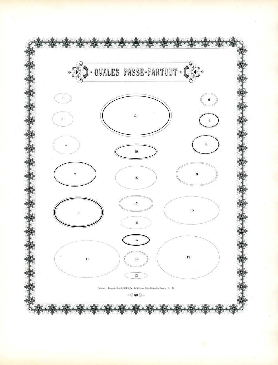 Oval Passepartout Frames by Charles Derriey