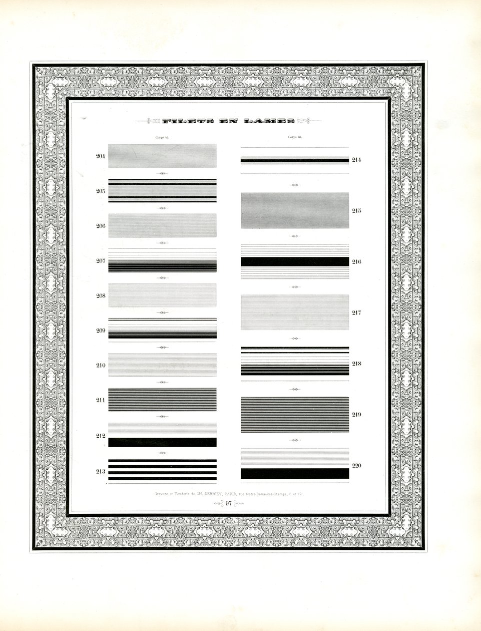 Typographic Line Elements - Filets en Lames, Third Series by Charles Derriey