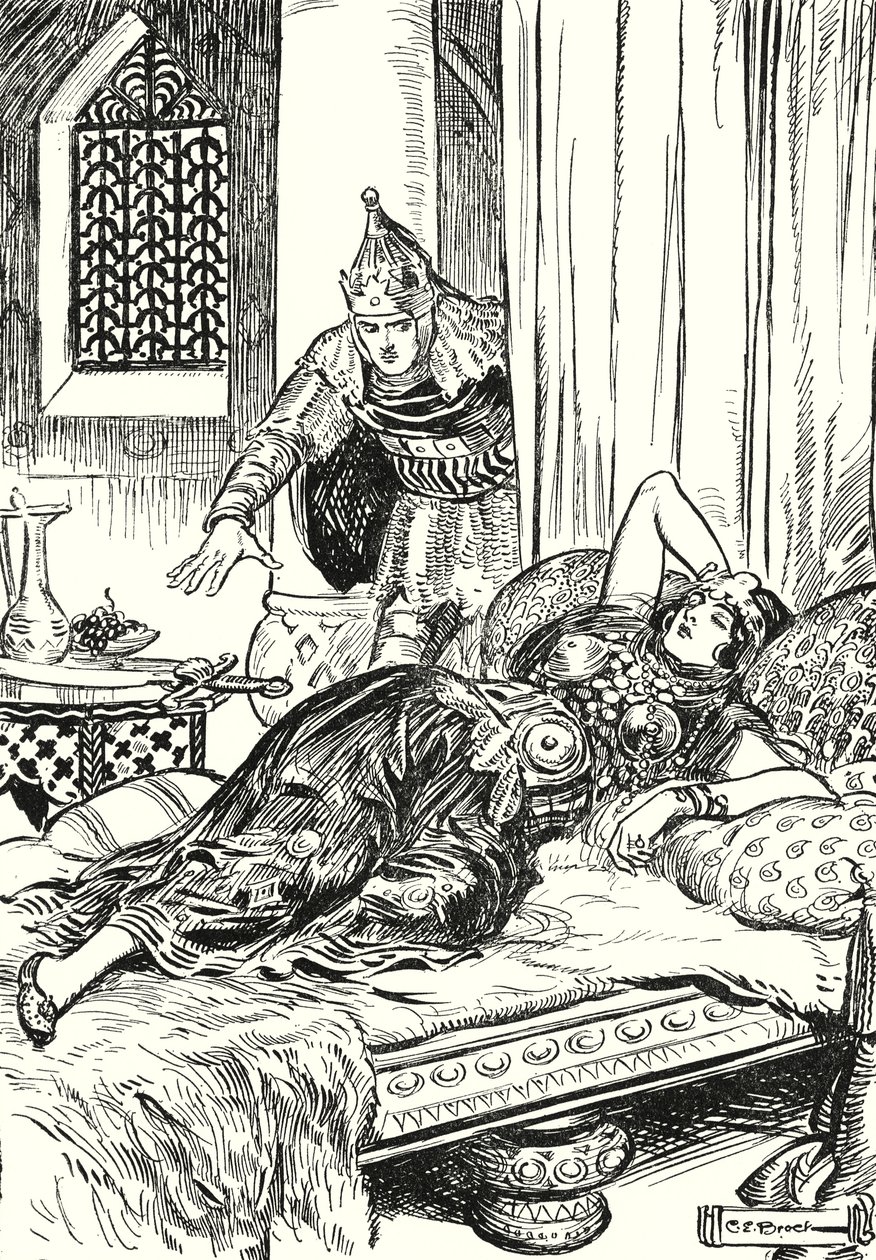 He succeeded in getting hold of the scimitar by Charles Edmund (after) Brock