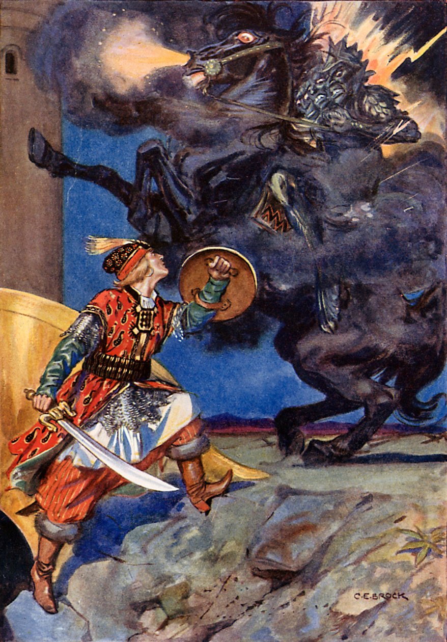 I have come to fight you, robber of my beloved by Charles Edmund (after) Brock