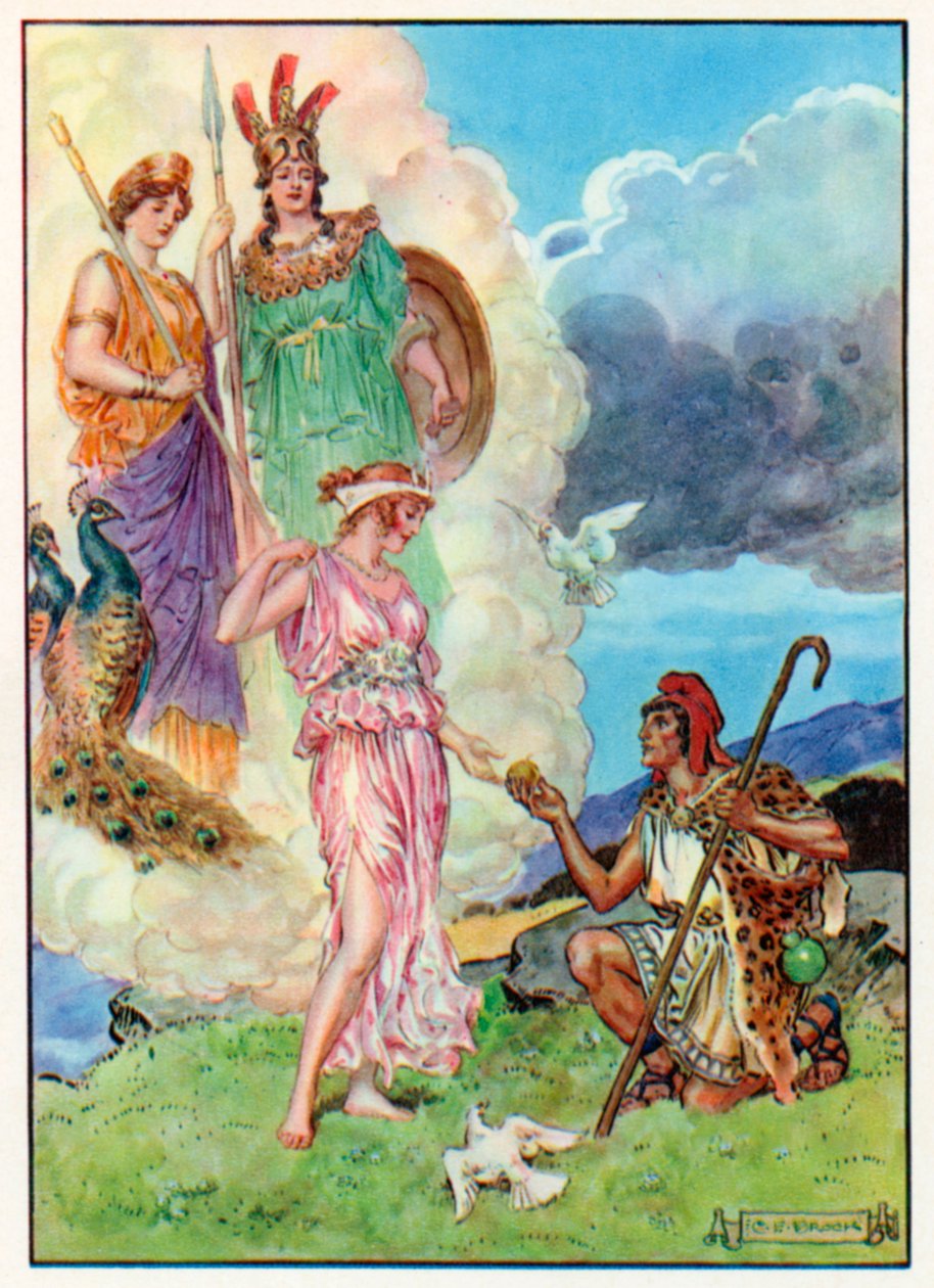 The Apple of Discord by Charles Edmund (after) Brock