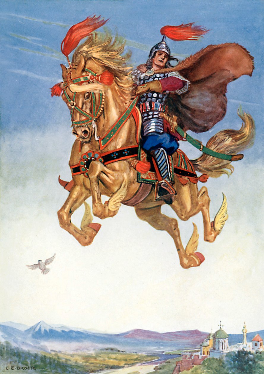 The horse went flying through the air by Charles Edmund (after) Brock