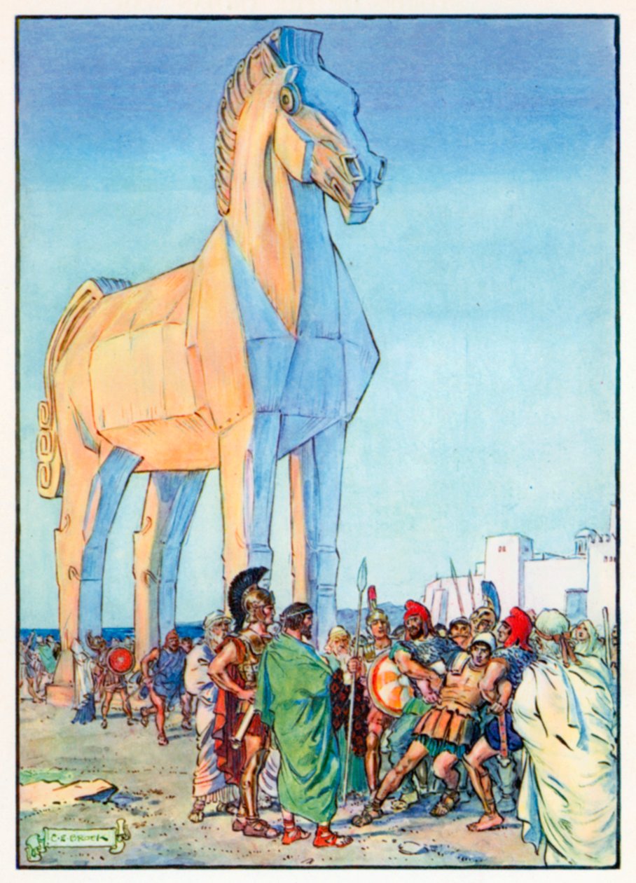 They Consented to Spare his Life if he would tell them the truth by Charles Edmund (after) Brock