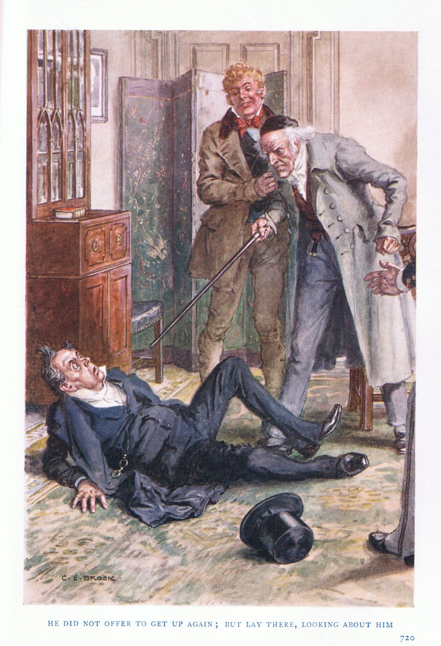 He Did Not Offer to Get Up Again: But Lay There, Looking About Him by Charles Edmund Brock