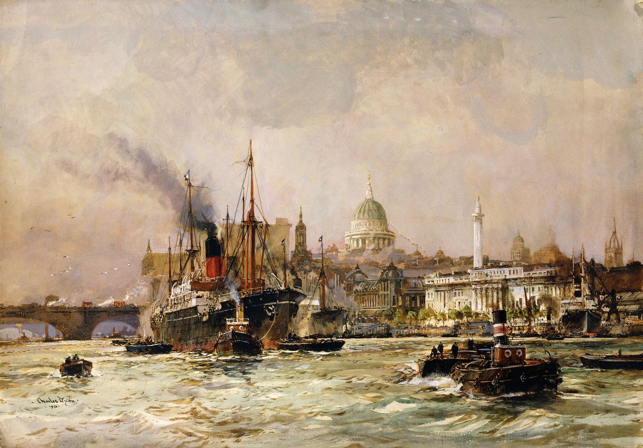 Shipping on the Thames Below St. Paul