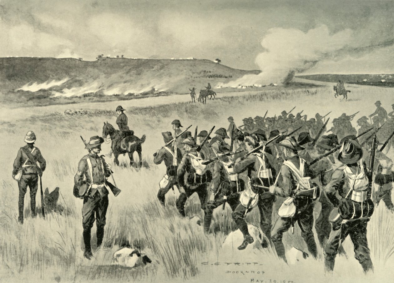 The City of London Imperial Volunteers at Doornkop on the 29th of May by Charles Edwin Fripp