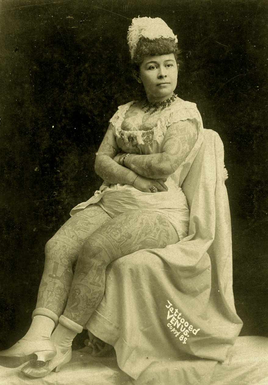 Portrait of Annie Howard, The Tattooed Lady
