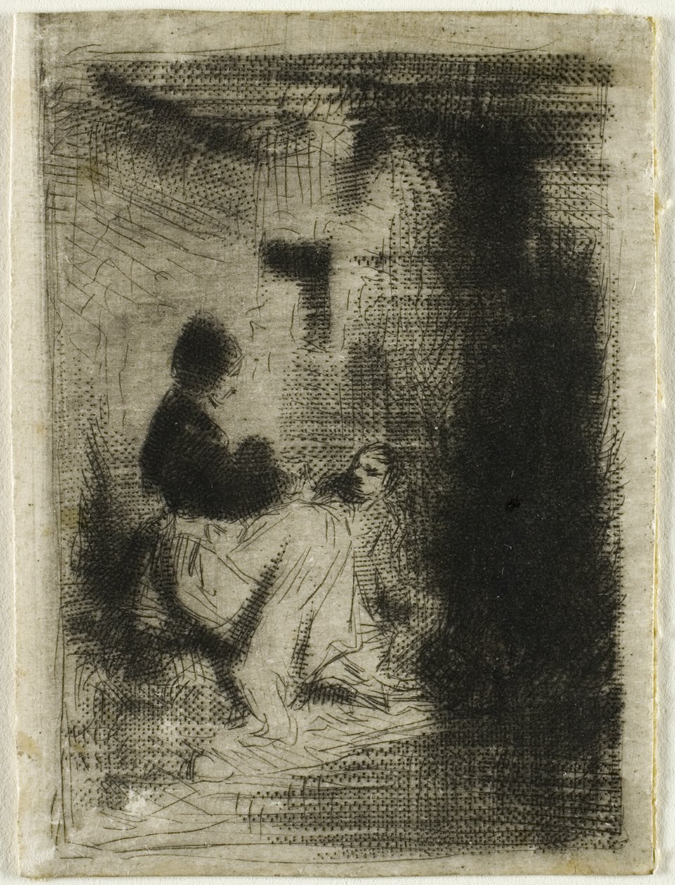 A Woman and Her Child by Charles Emile Jacque