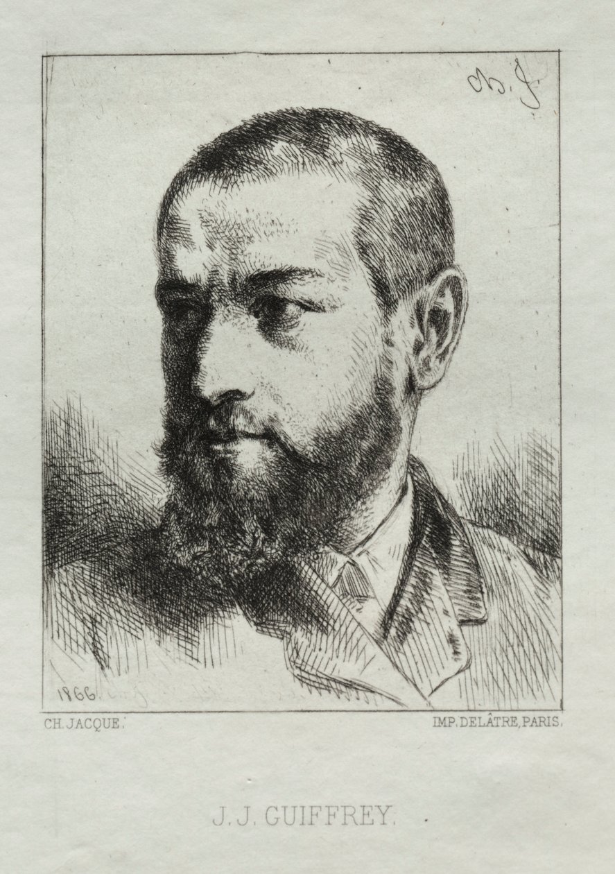 J. J. Guiffrey, 1866 by Charles Emile Jacque