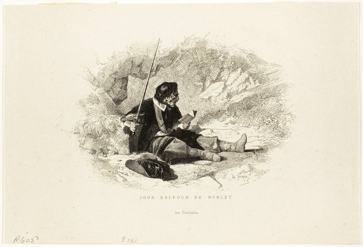 John Balfour de Burley - The Puritans by Charles Emile Jacque
