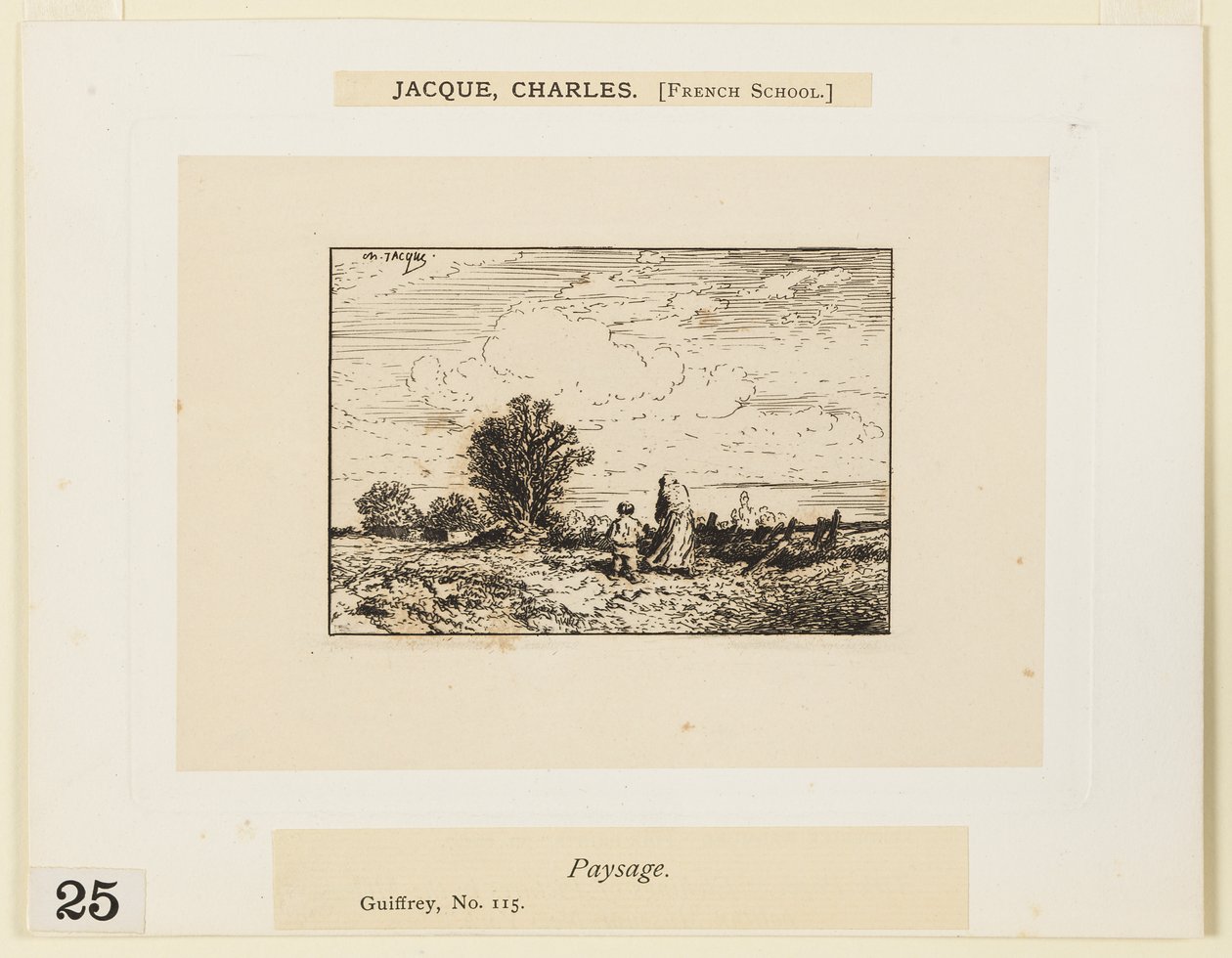 Landscape by Charles Emile Jacque