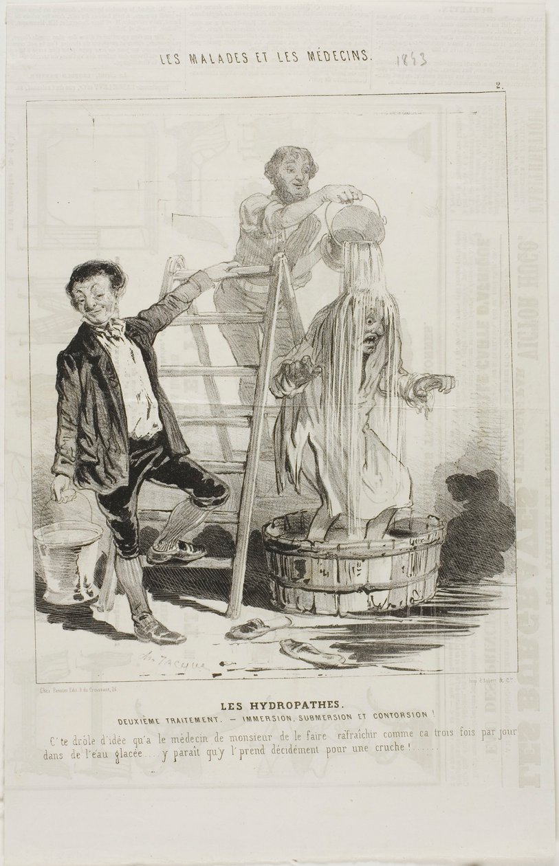 The Hydropaths: Second Treatment (plate 2) by Charles Emile Jacque