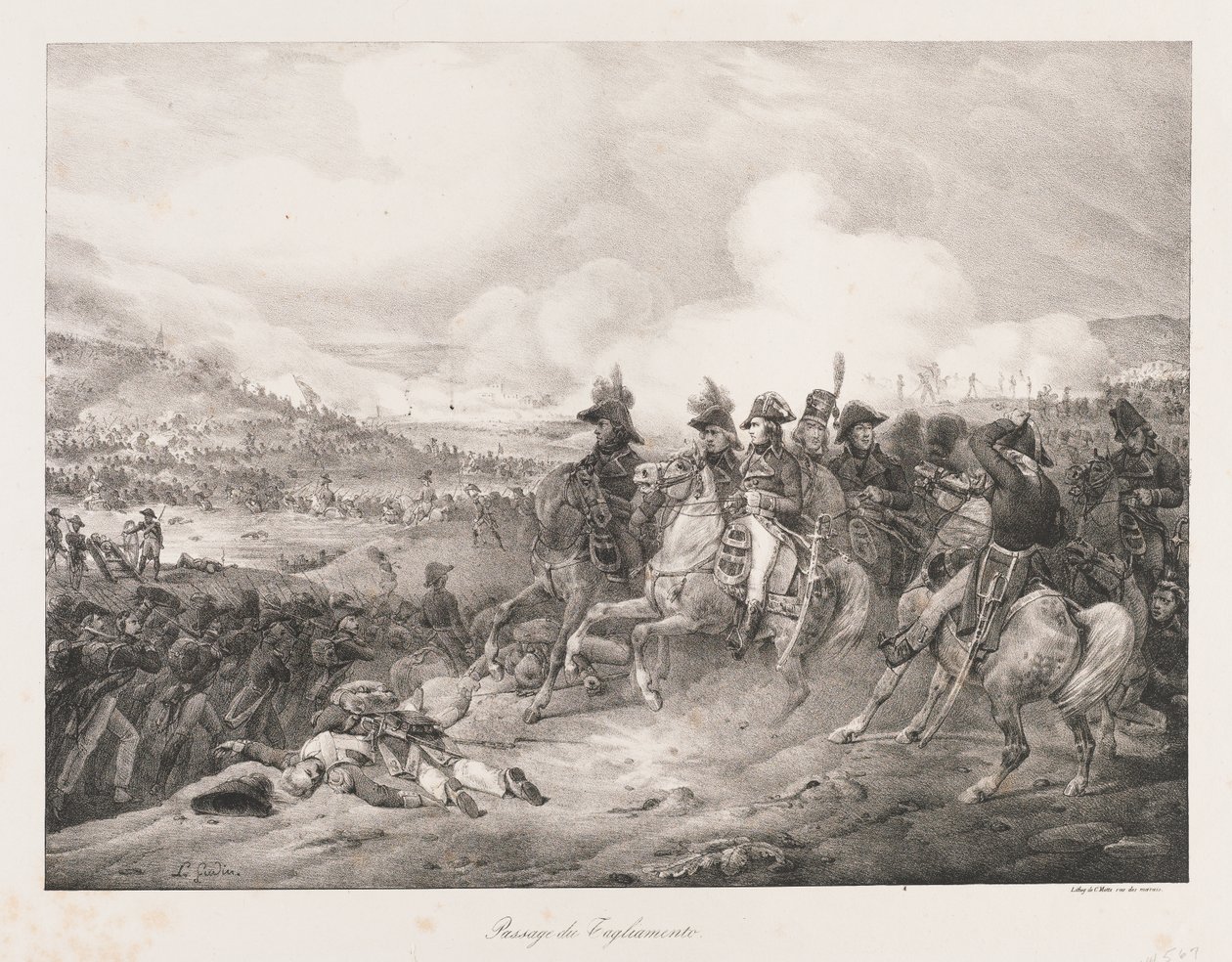 Crossing the Iagliomento, early 19th century by Charles Etienne Pierre Motte