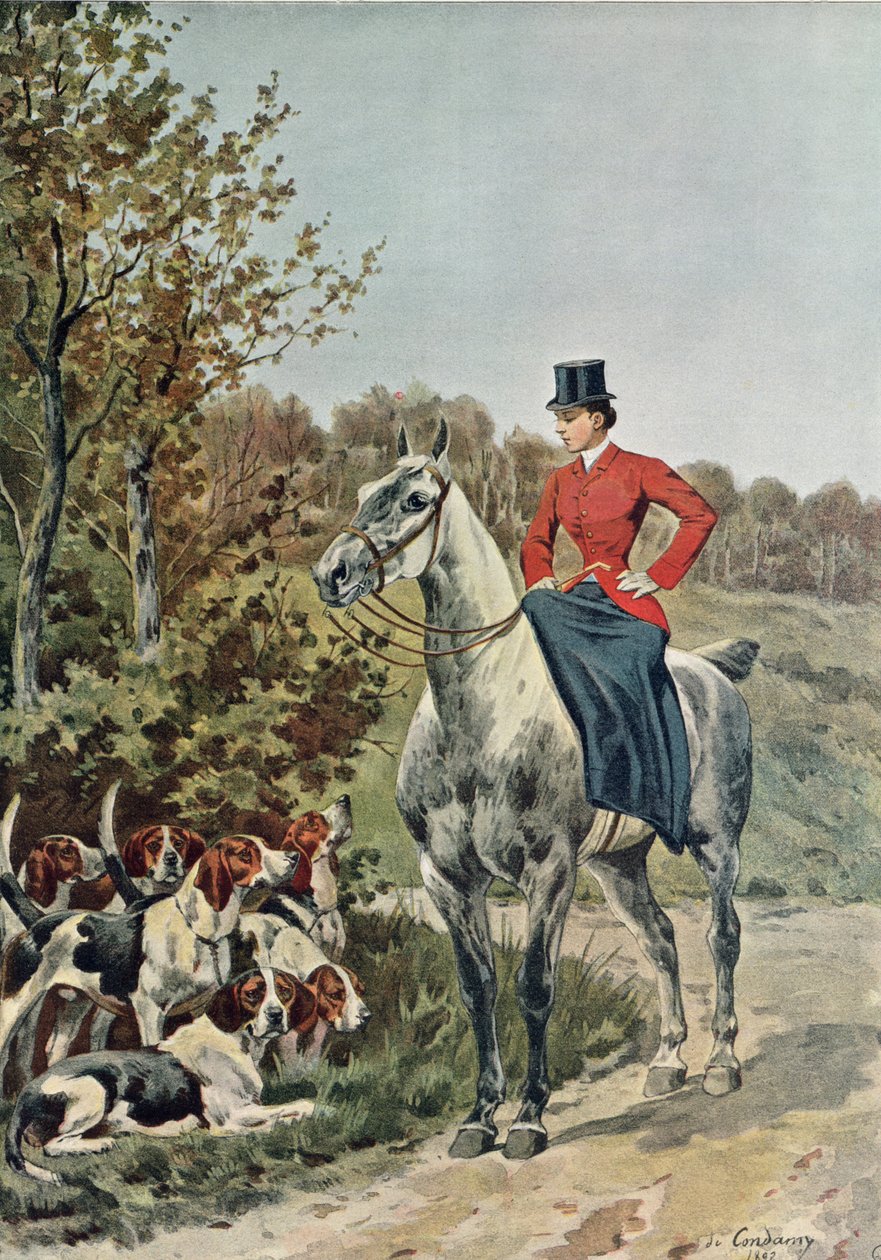 Horsewoman with Hounds, from 