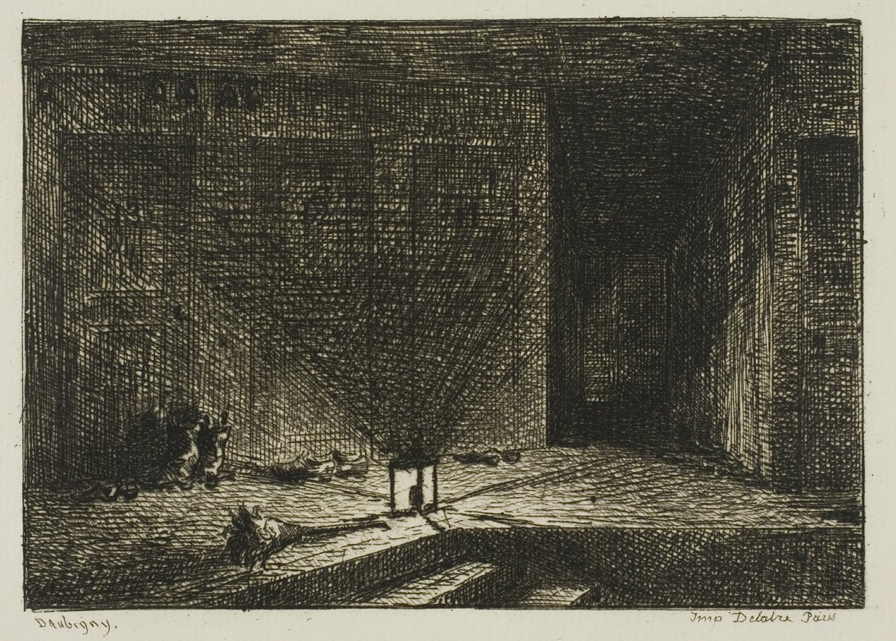 Interior of an Inn (The Corridor of an Inn) by Charles Francois Daubigny