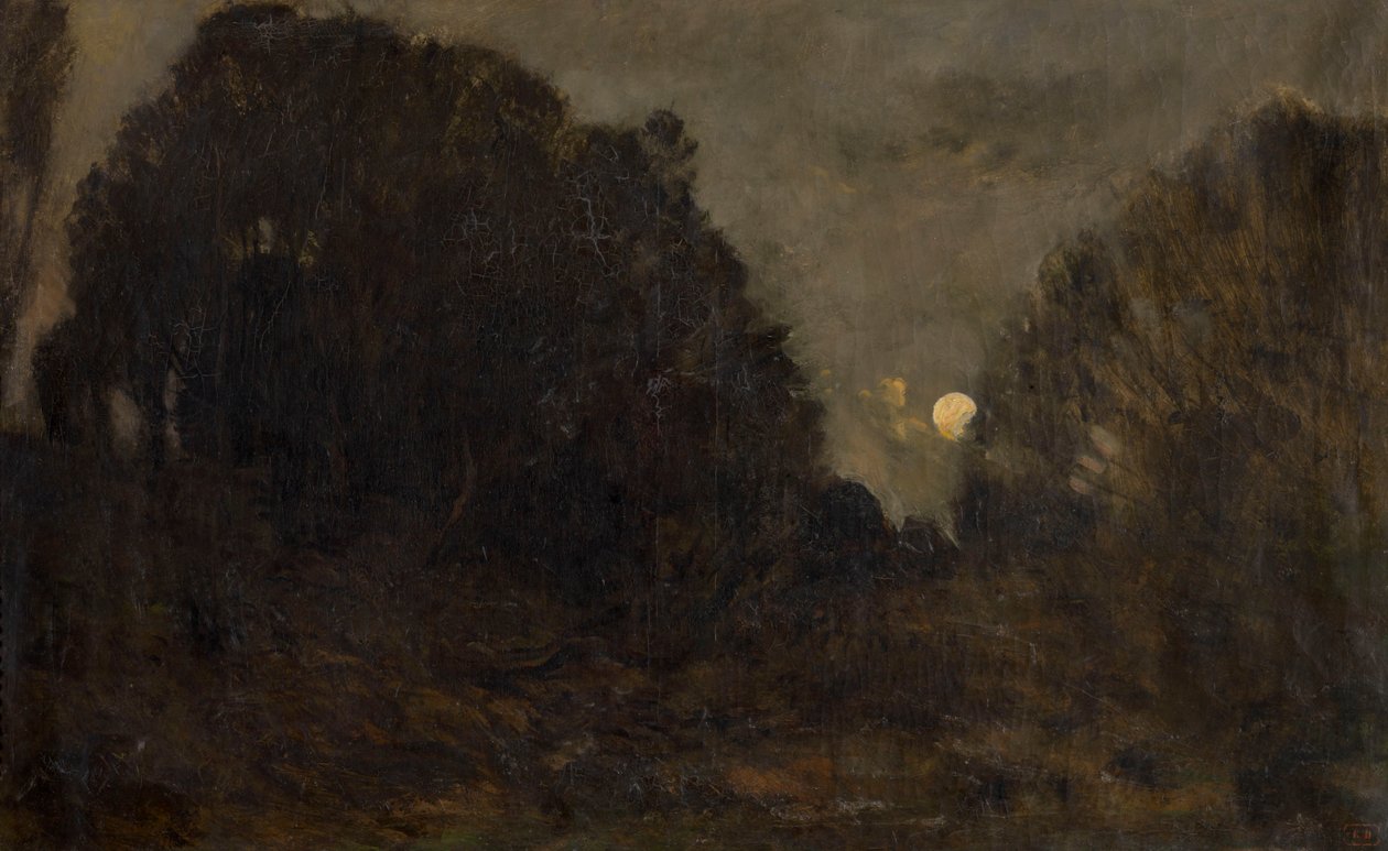Moonrise at Barbizon by Charles Francois Daubigny