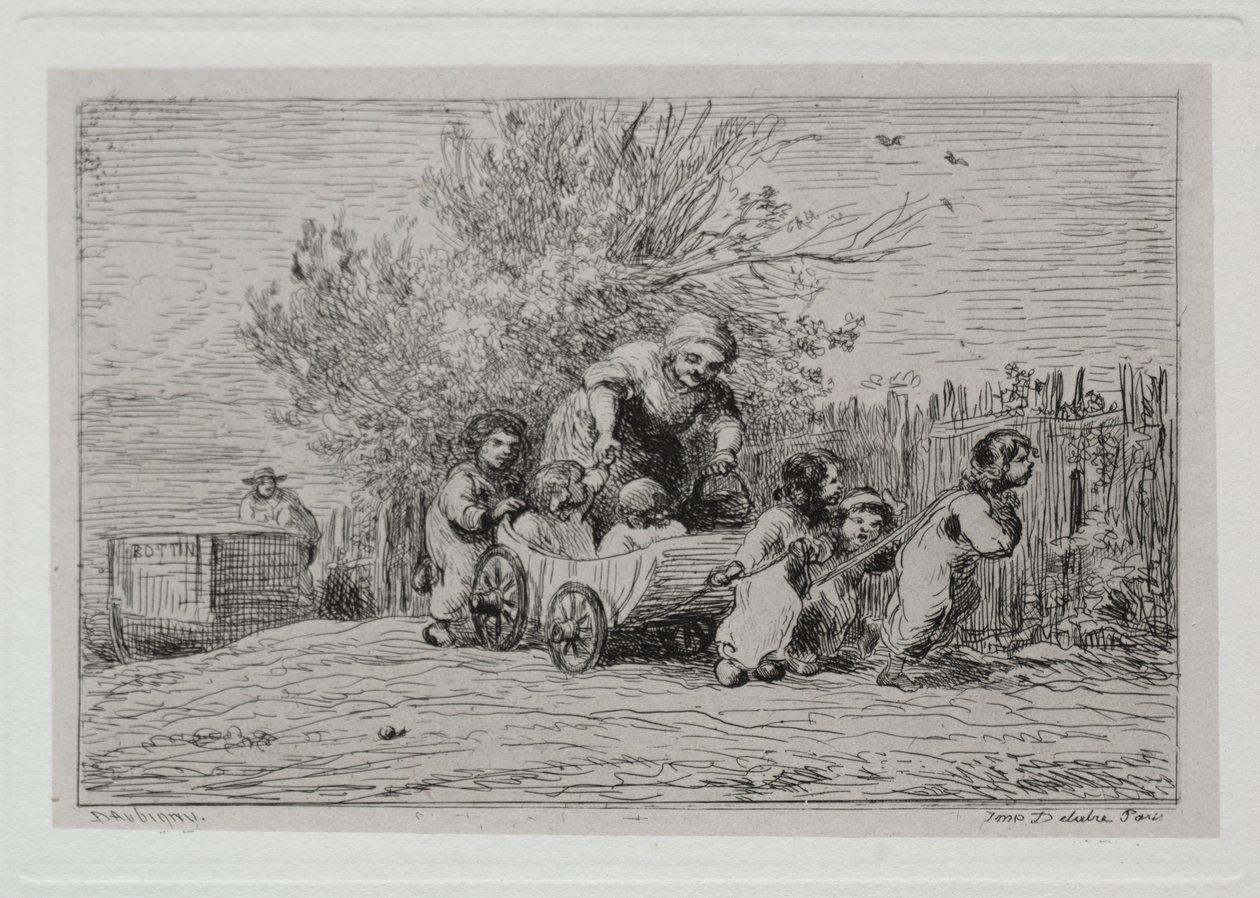 The Boat Trip: Heritage of the Cart (The Children with the Cart) by Charles Francois Daubigny