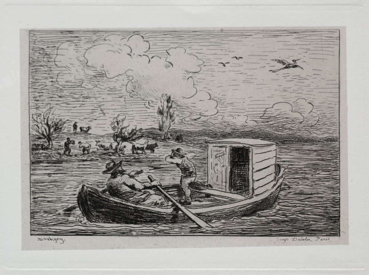 The Boat Trip: The Slanging Match by Charles Francois Daubigny