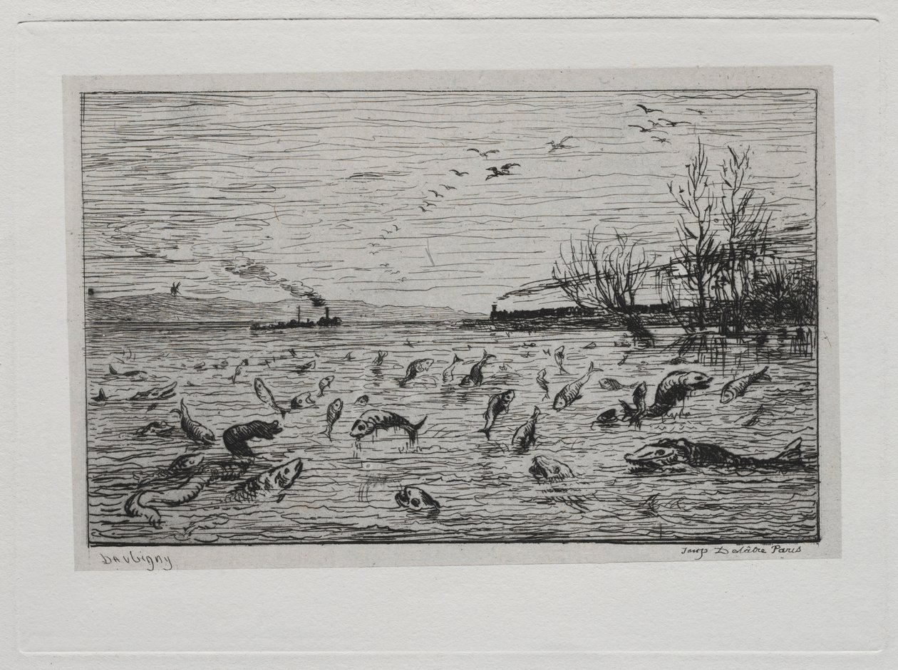 The Boat Trip: Rejoicing of the Fish at the Departure of the Cabin Boy by Charles Francois Daubigny