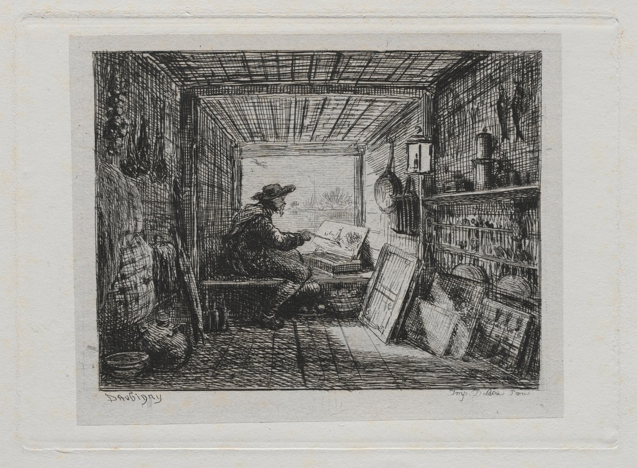The Boat Trip: The Studio on the Boat by Charles Francois Daubigny