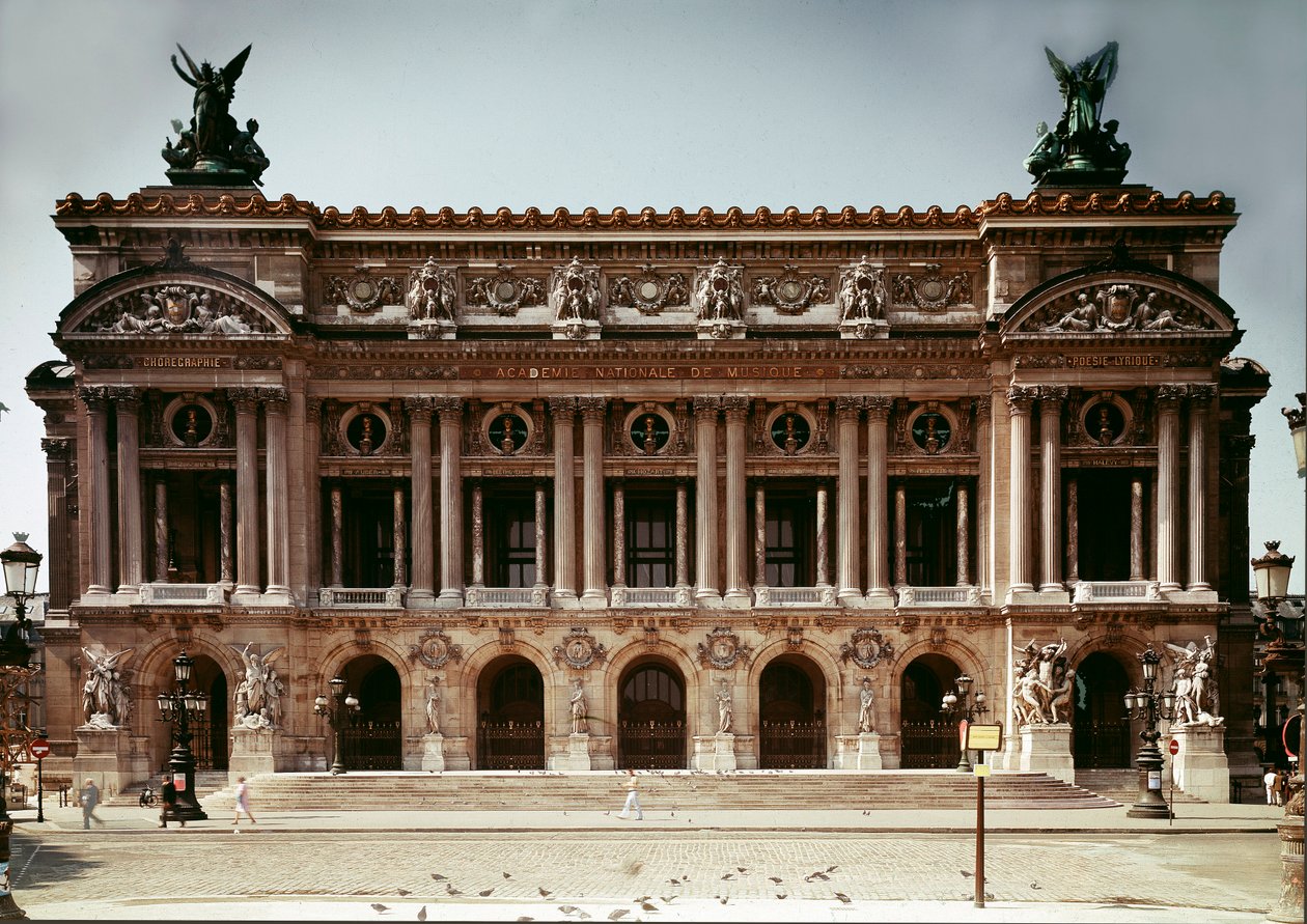 View Of The Facade Of The Opera Theatre Realized By Charles Garnier In 