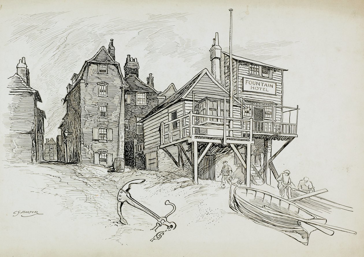 The Fountain Hotel, Deal, Kent, 1892-1933 by Charles George Harper
