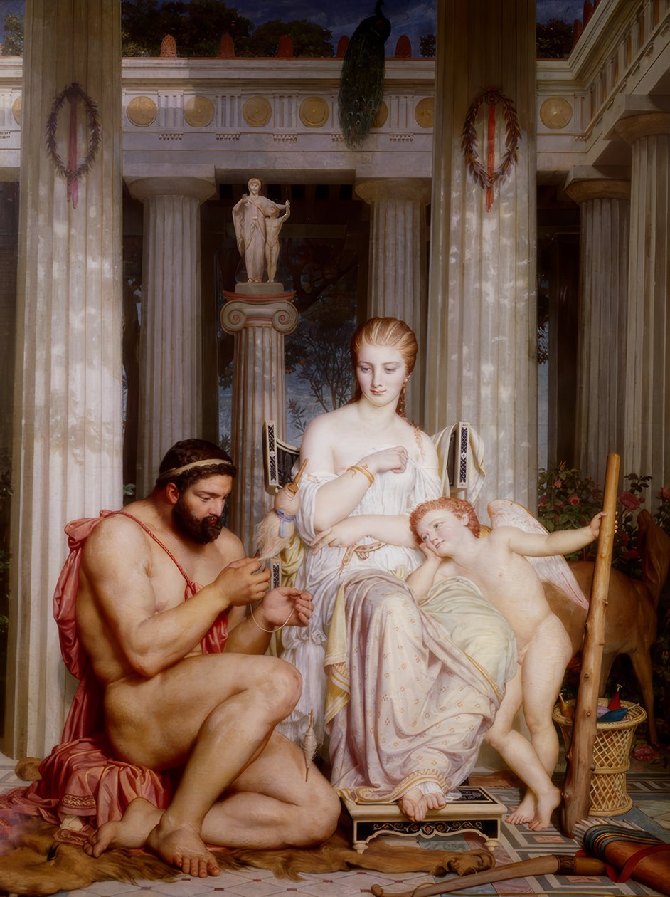 Hercules at the Feet of Omphale by Charles Gleyre