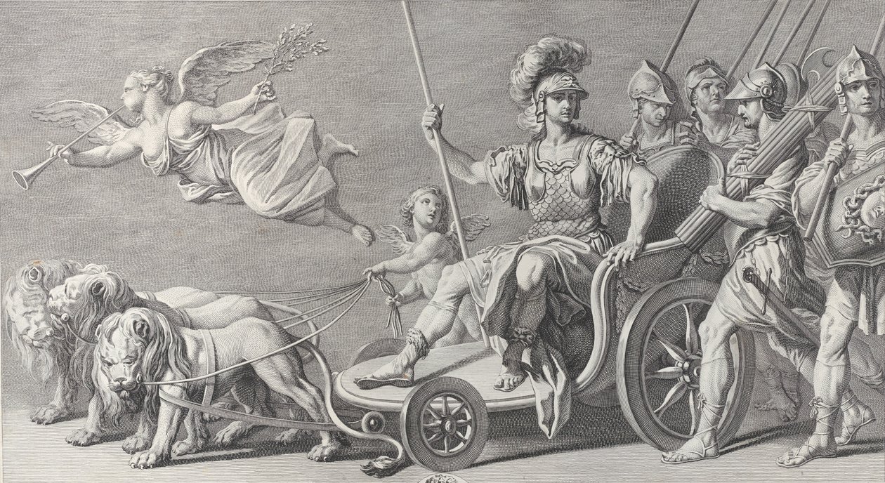 Mars on a Chariot Drawn by Three Lions by Charles Grignion