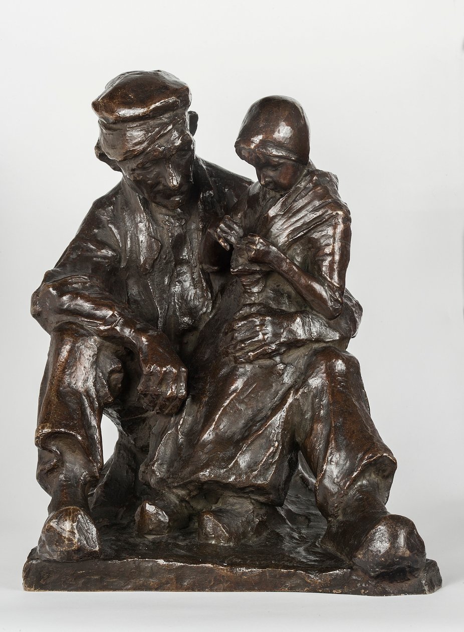 Grandfather and Grandchild by Charles Henri Marie van Wijk