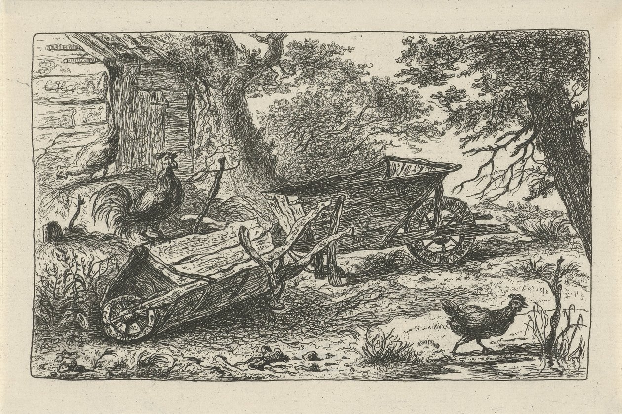 Two Wheelbarrows by Charles Howard Hodges (possibly)
