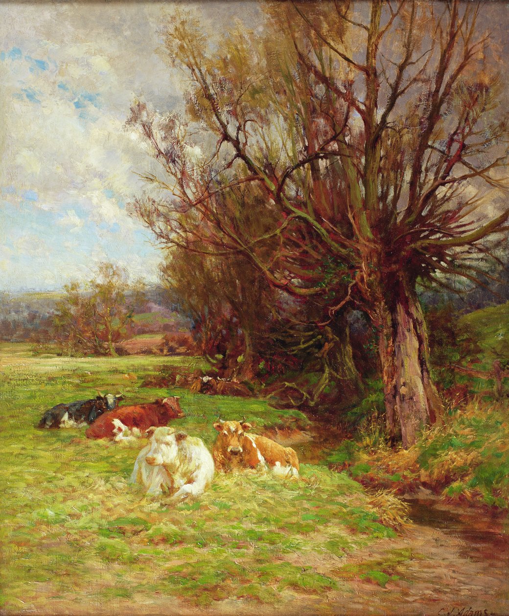Cattle Grazing by Charles James Adams