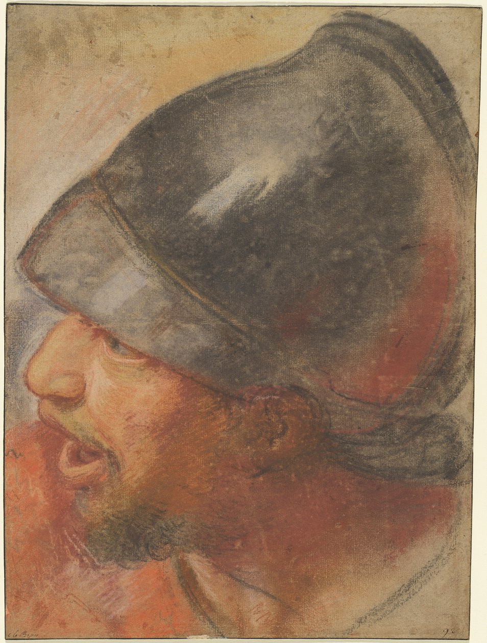 Head of a Macedonian Soldier by Charles Le Brun