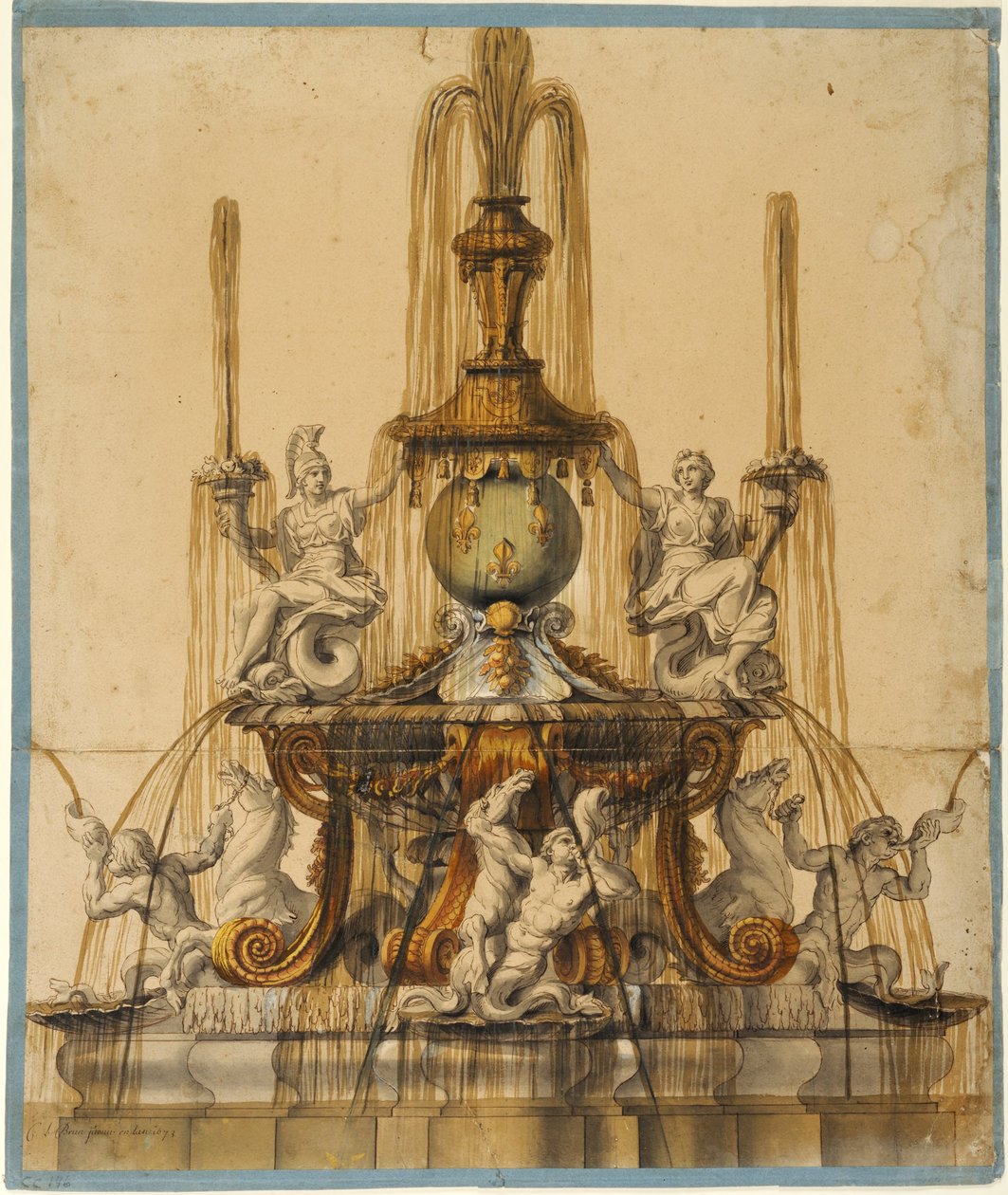 Proposal for a Fountain at Versailles by Charles Le Brun