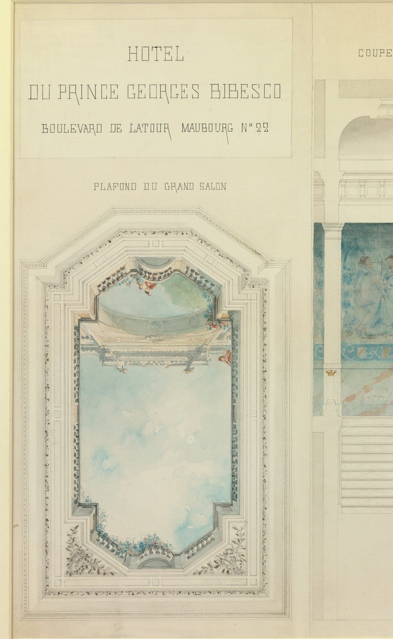 Project for the Hotel of Prince Georges Bibesco by Charles Le Coeur