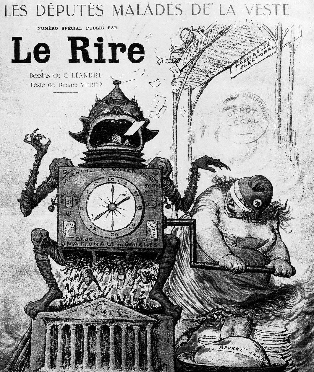 Cartoon by Charles Leandre about 1924 General Elections