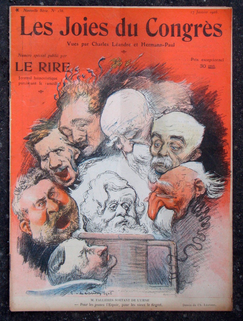 Cover of 'Le Lire', Satirical in Colors by Charles Leandre