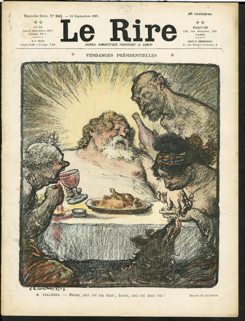 Illustration of Charles Leandre for the Cover of Le Rire by Charles Leandre